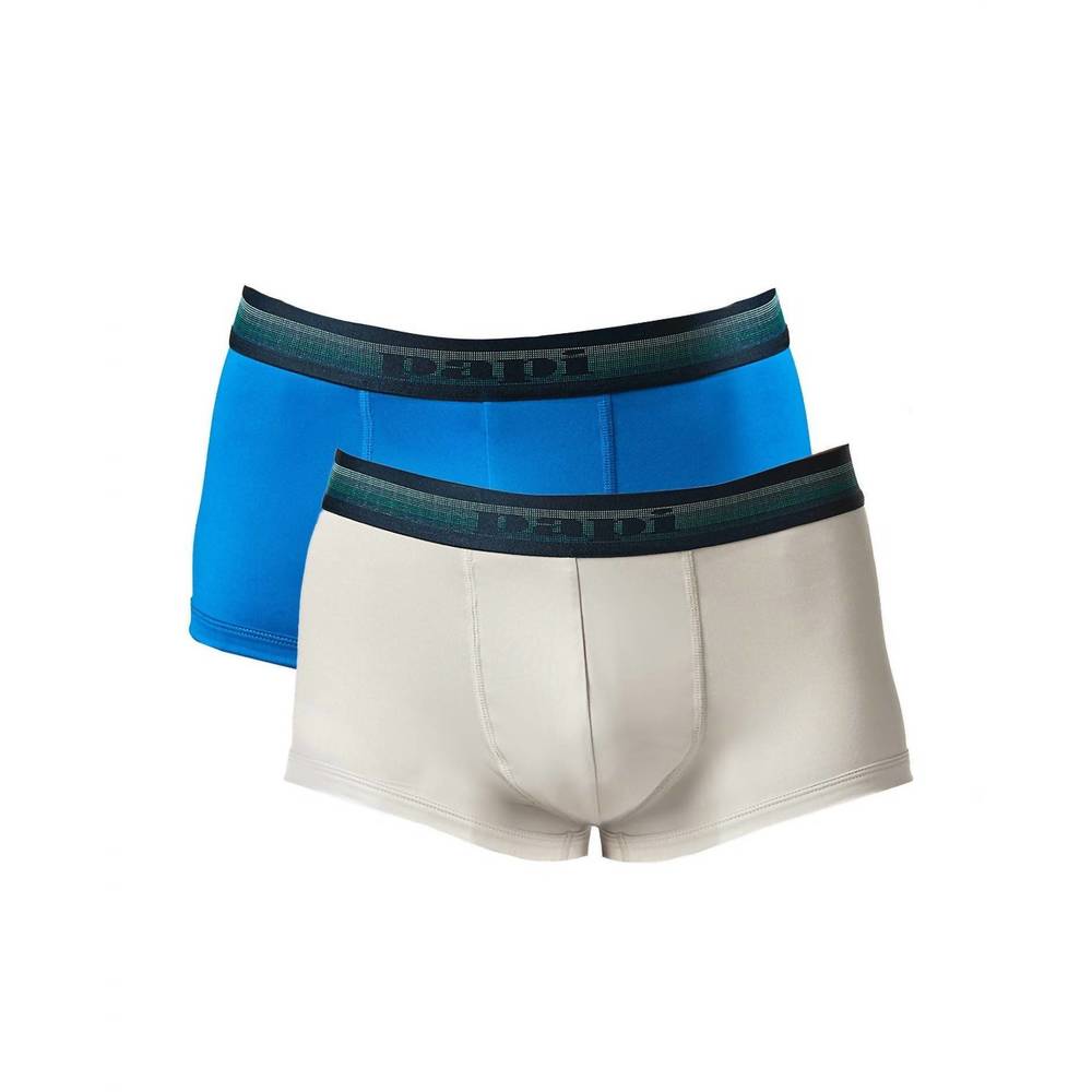 NEW PAPI men's 2-pack brazilian trunk underwear in quiet gray/skydiver